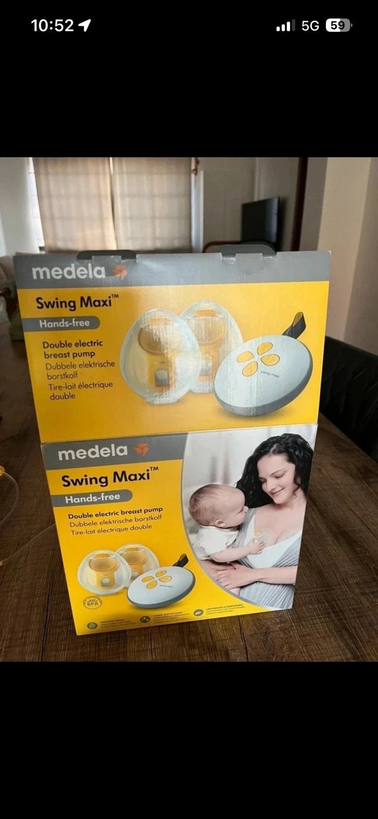 Medela swing maxi handsfree dubbele elektrische borstkolf, Kinderen en Baby's, Ophalen, Medela, Borstkolf, Zo goed als nieuw