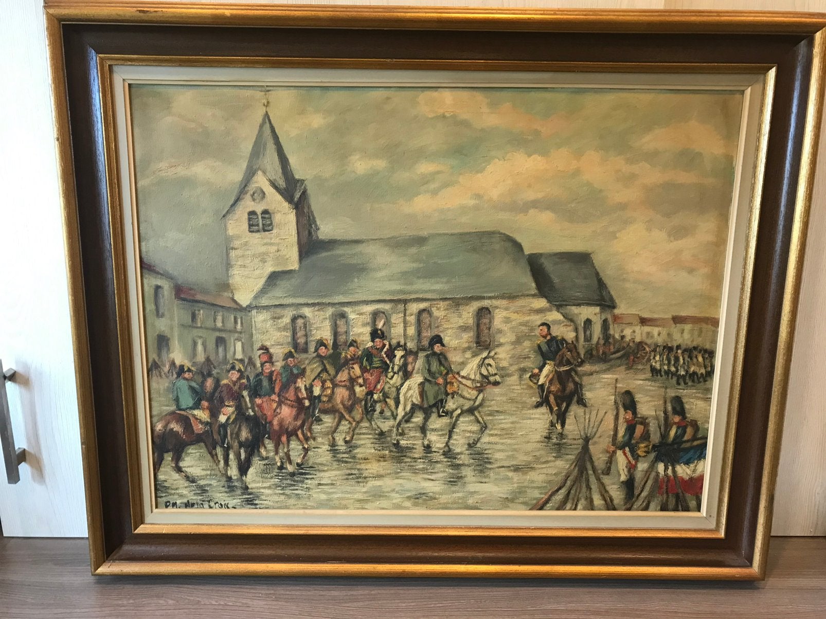 Schilderij napoleon delacroix 100 x 80 cm, Enlèvement, Signé