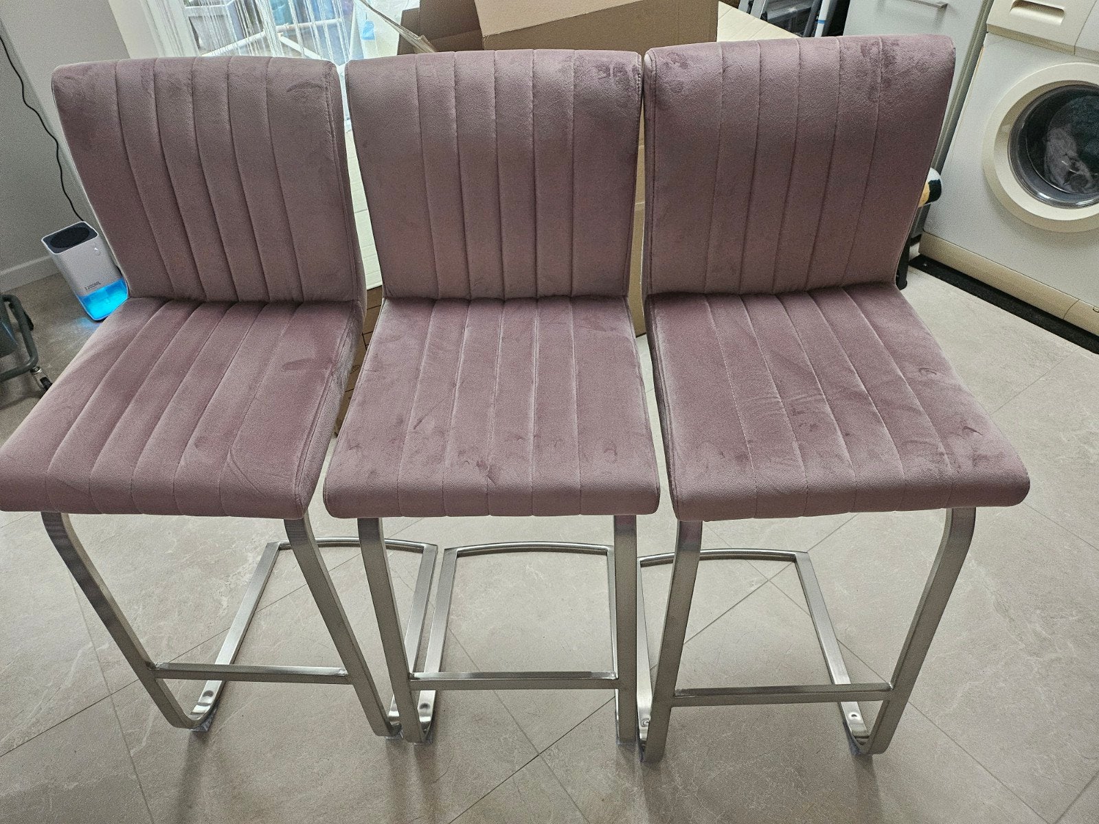 lot de 3 chaises hautes 75cm hautes 
Je, Maison & Meubles, Enlèvement, Métal