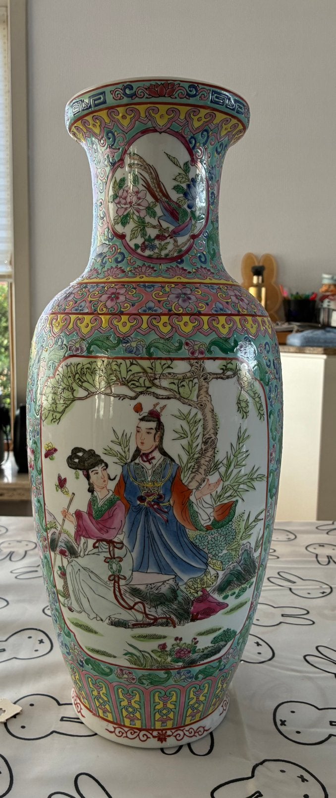 Grote Chinese vaas hand painted, Ophalen