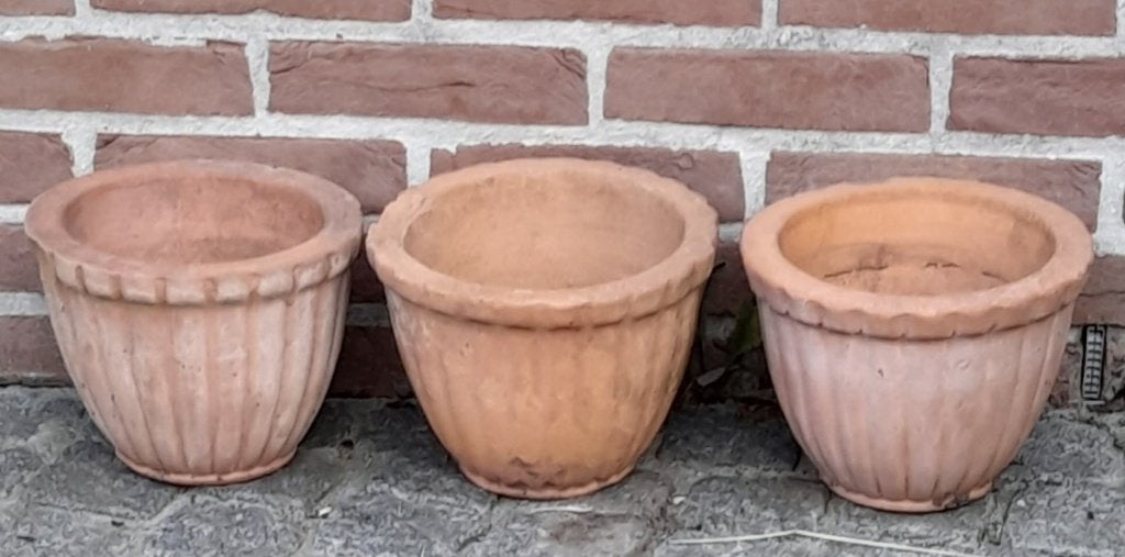 Terracotta potten, Ophalen, Gebruikt, Rond, Terracotta