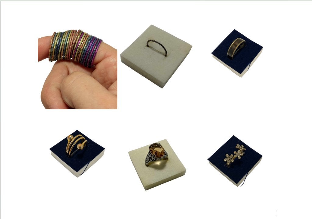 5 bagues fantaisies et 1 bague argent Pandora, Autres couleurs, Enlèvement, Utilisé, Autres matériaux