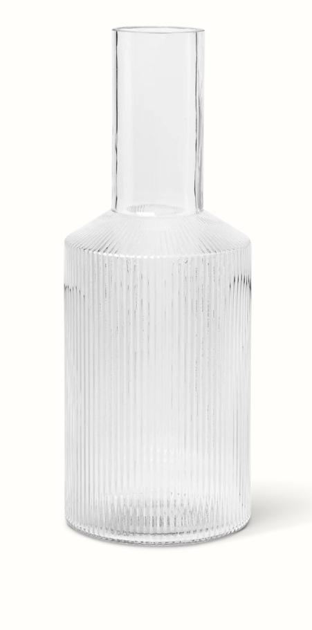 Ferm living ripple carafe, Maison & Meubles, Enlèvement ou Envoi, Neuf, Verre, Verre ou Verres
