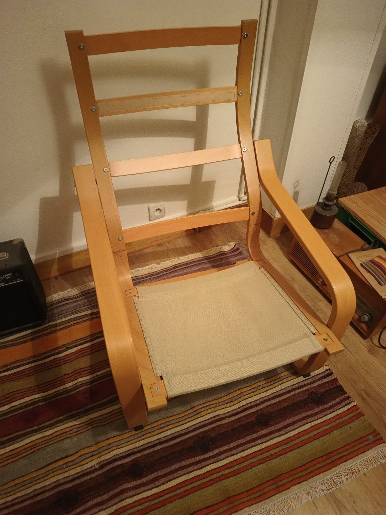 Fauteuil Ikea Poang, 75 à 100 cm, Comme neuf, Enlèvement, Scandinave