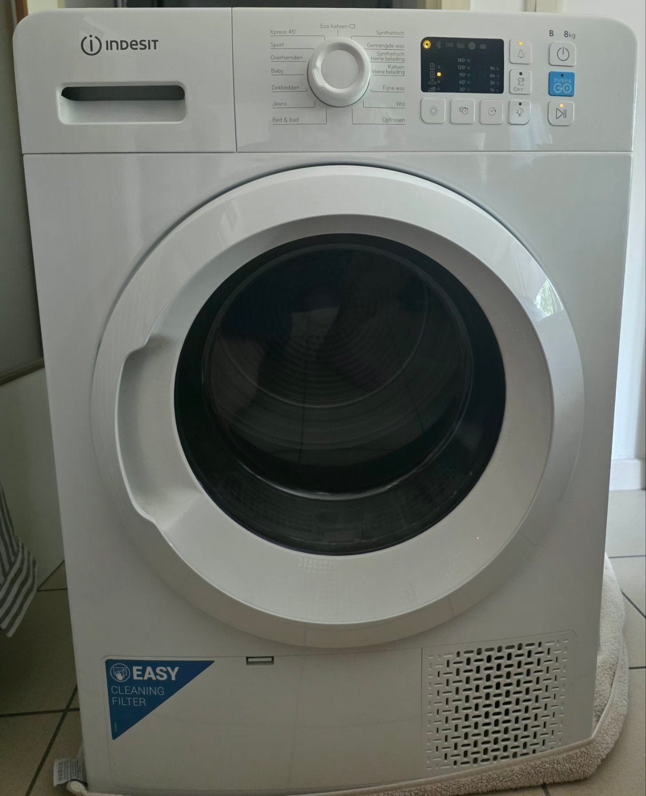 Indesit 8kg droogkast, Ophalen