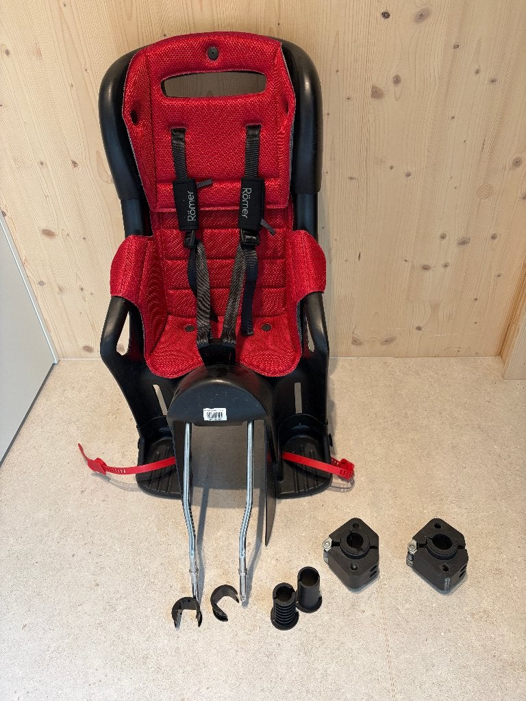 Romer Jockey Comfort fietsstoel, Ophalen, Achterzitje, Voetsteuntjes, Zo goed als nieuw