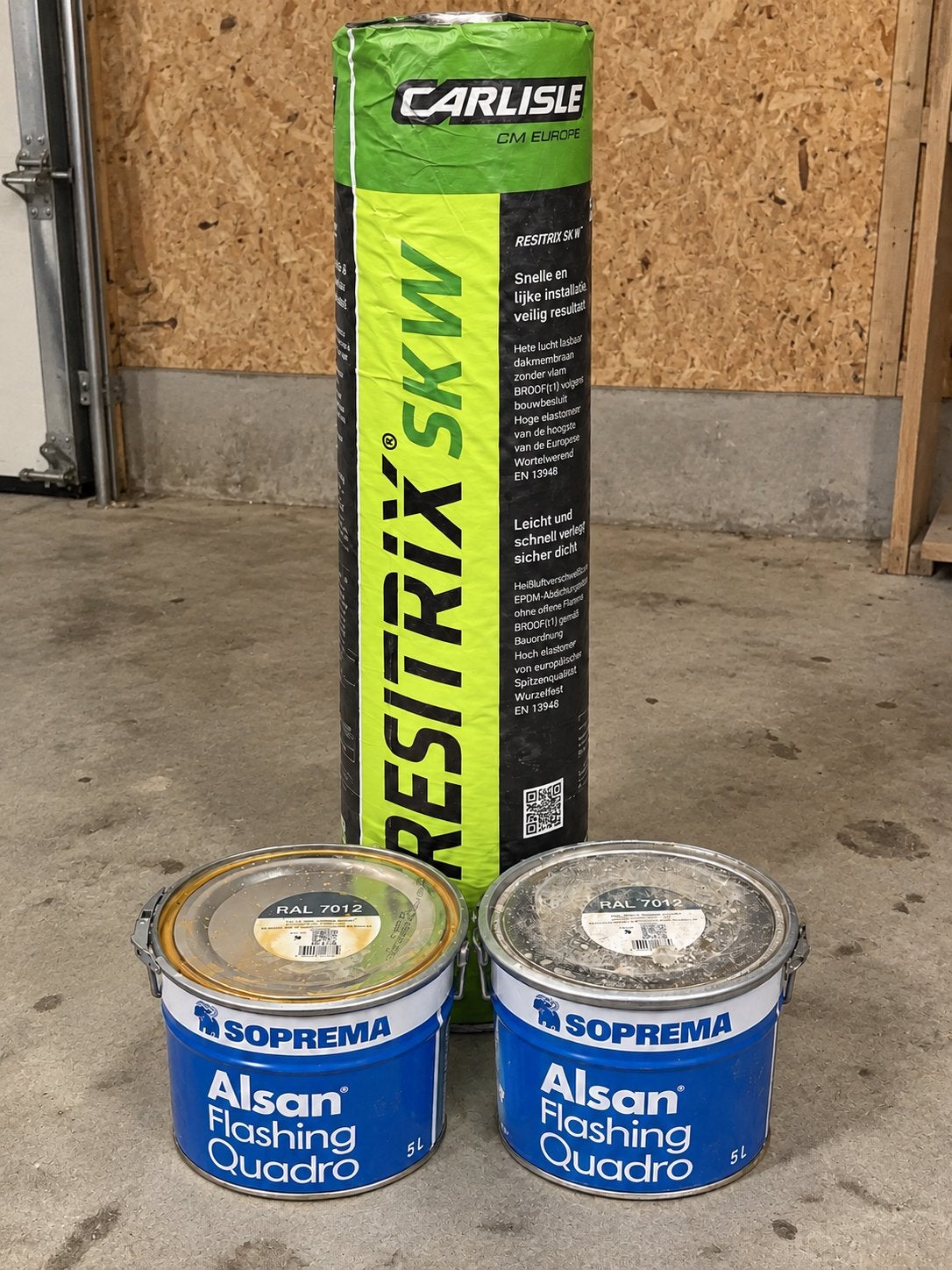 Lot étanchéité Soprema Alsan + Resitrix SK W, Enlèvement, Comme neuf, Gris