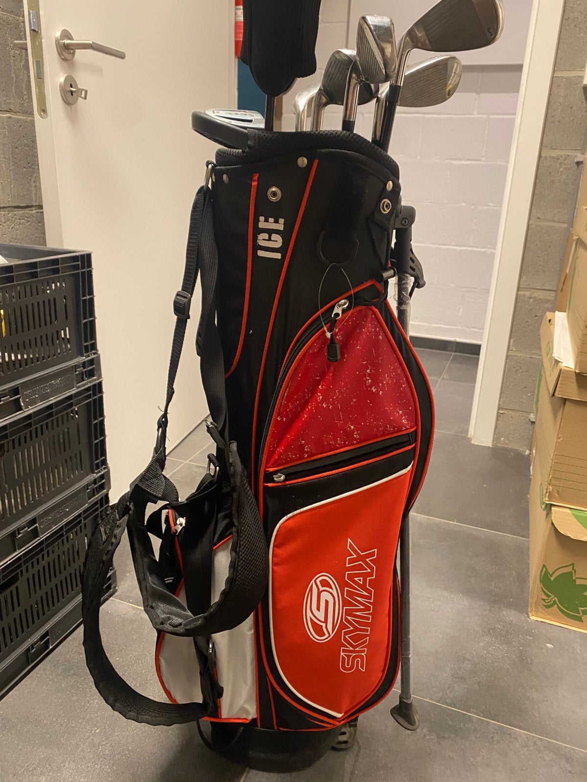 Sac + chariot, Sport en Fitness, Golf, Ophalen, Zo goed als nieuw, Tas