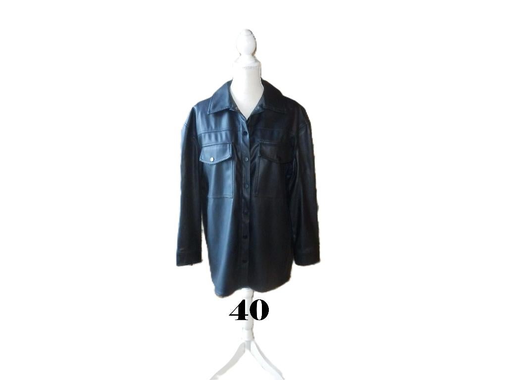 (110)- veste chemise femme t.L noire - jennyfer -, Kleding | Dames, Jassen | Zomer, Maat 38/40 (M), Zwart, Ophalen of Verzenden