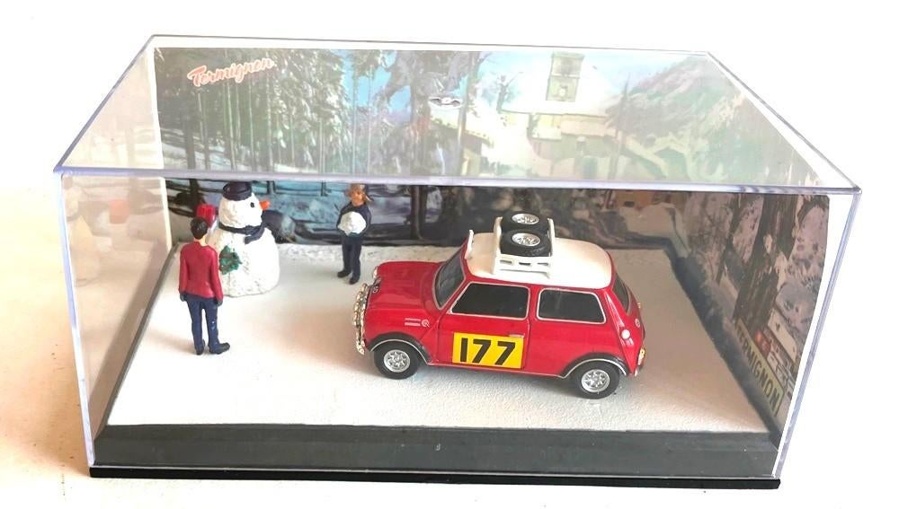 Monte Carlo Mini Cooper S diorama., Ophalen of Verzenden, Zo goed als nieuw, Auto, Overige merken