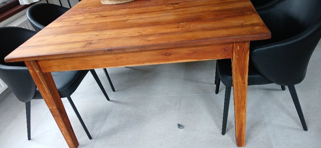 Tafel, Huis en Inrichting, Ophalen, Vierkant, Zo goed als nieuw, Vijf personen of meer