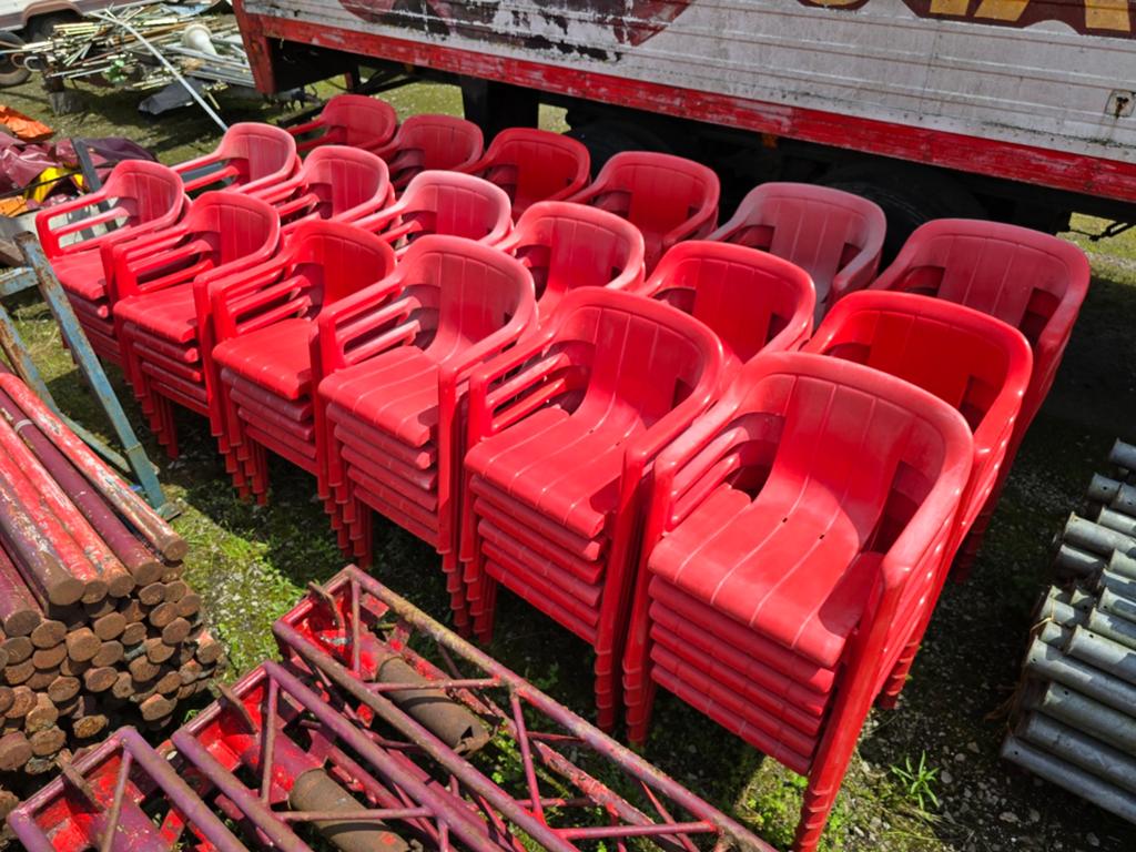 Tuinstoelen Rood PVC stoelen stoel tuinmeubelen cafetaria 15, Ophalen