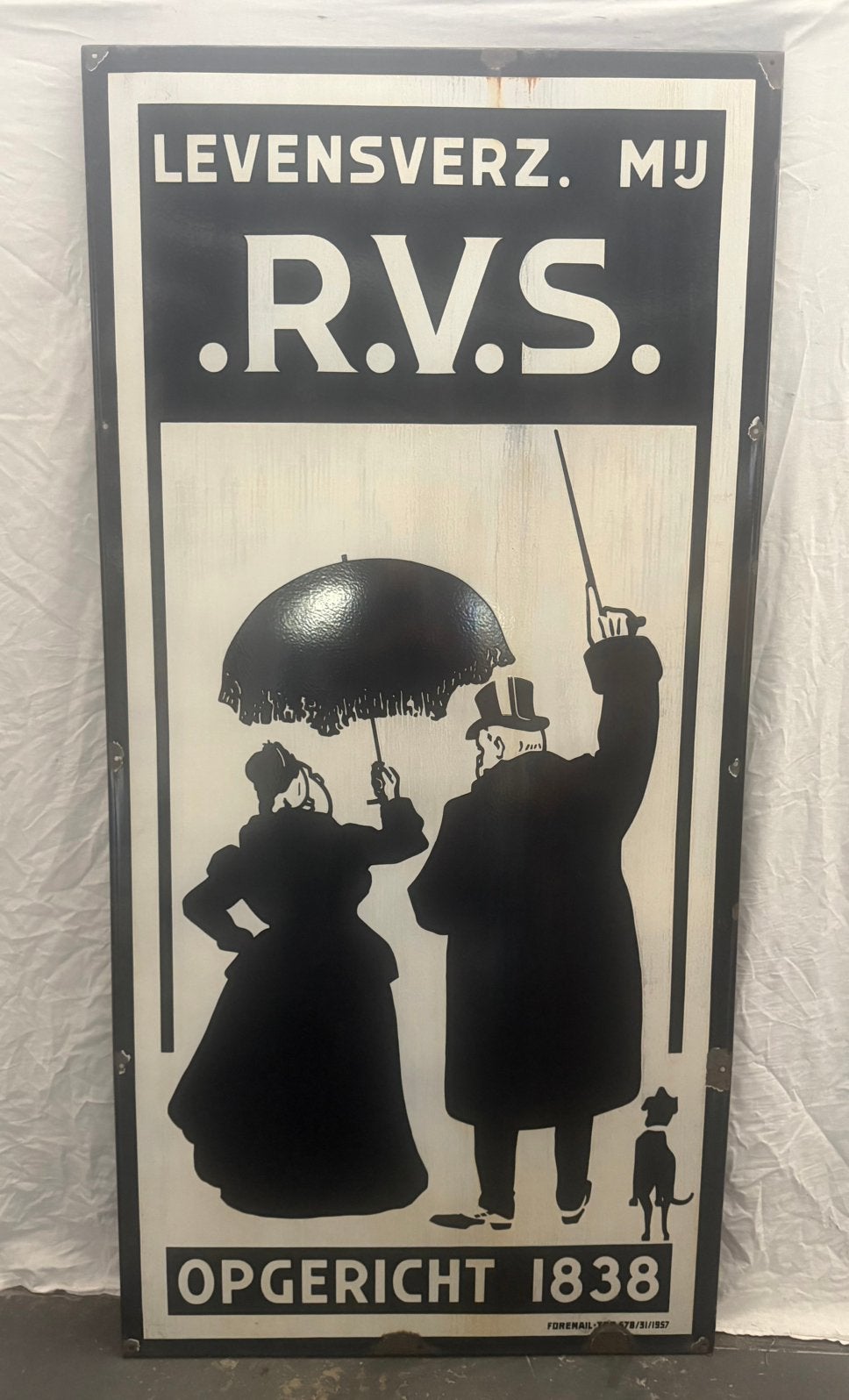 Emaille R.V.S Bord XXXXL, Verzamelen, Ophalen
