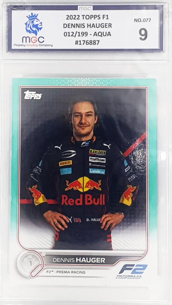 2022 F1 Topps - Dennis Hauger - 012/199 - Aqua No.77 - 9, Envoi, Neuf, ForTwo
