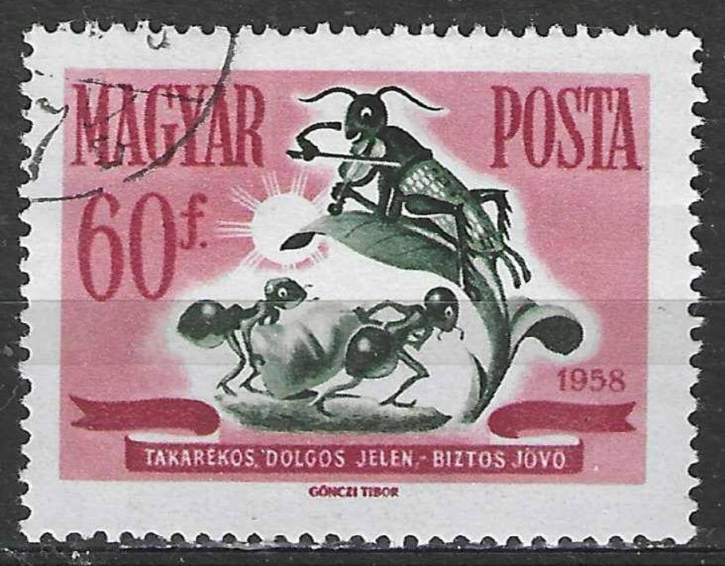 Hongarije 1958 - Yvert 1240 - Leren sparen - 60 fi. (ST), Postzegels en Munten, Postzegels | Europa | Hongarije, Verzenden, Gestempeld