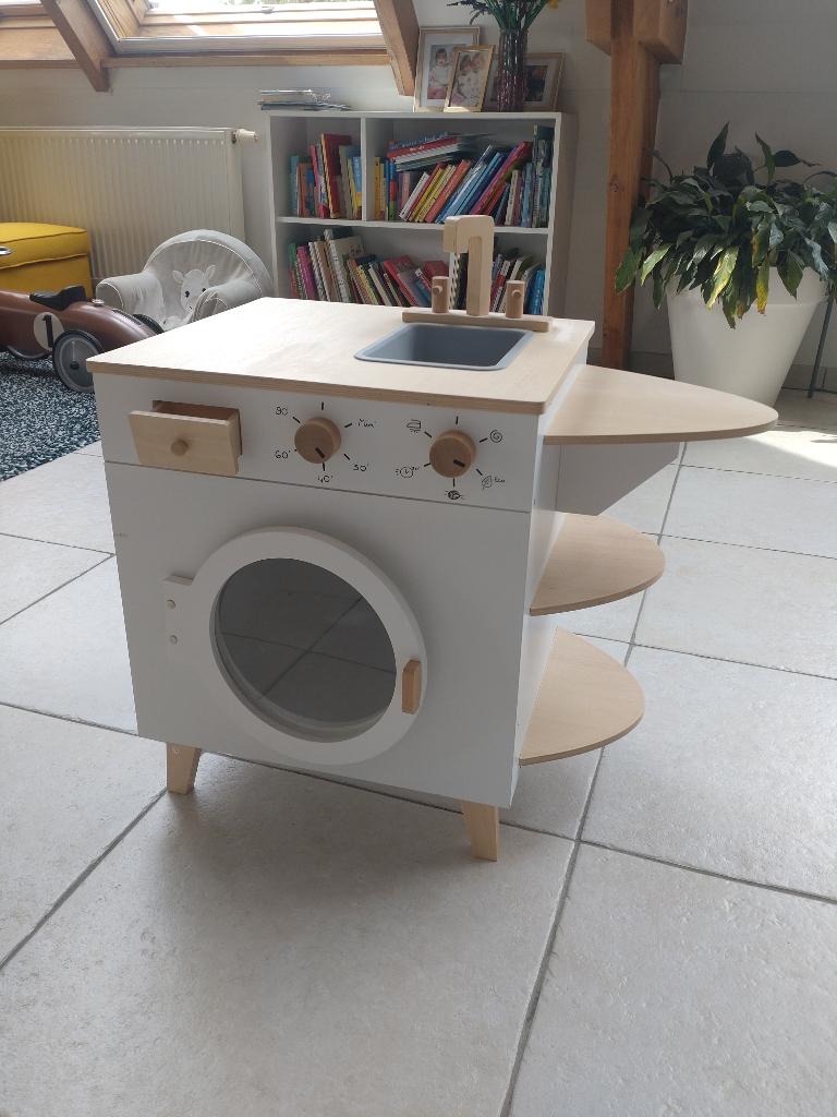 Houten speelgoed wasmachine Verbaudet, Ophalen, Zo goed als nieuw, Meubelstuk of Keukentje