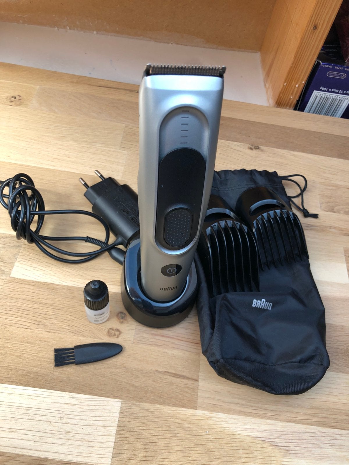 Tondeuse à cheveux Braun série 7 HC7390 (grise) — Complète, Enlèvement ou Envoi, Comme neuf, Soin des cheveux