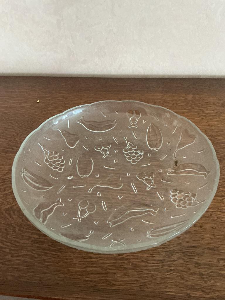 Fruitschaal, Ophalen, Zo goed als nieuw, Rond, Glas