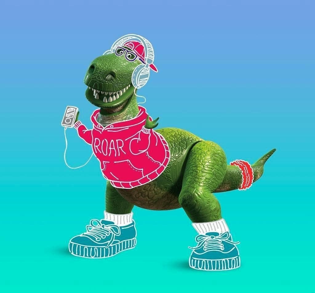 Toy Story Vlies Behang - 300x280 cm - Roar - Dinosaurus Rex, Envoi, Neuf, Décoration murale