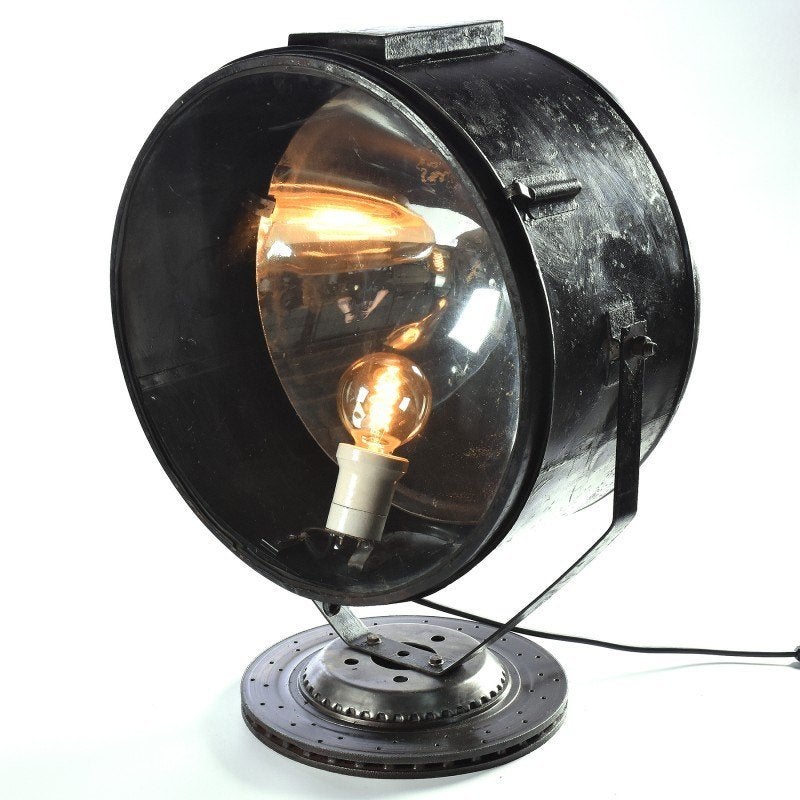 Authentieke grote stoere industriële spot/fabriekslamp., Ophalen, Overige typen, Gebruikt, Glas