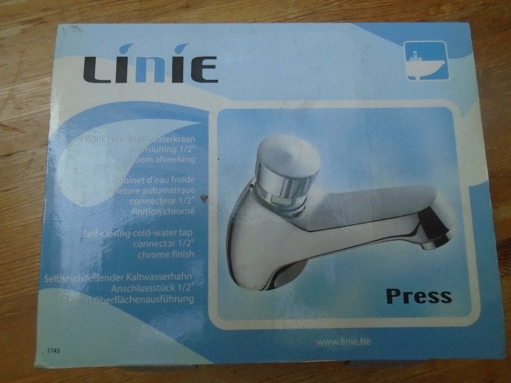 robinet d'eau froide à fermeture automatique : ligne, Bricolage & Construction, Enlèvement ou Envoi, Utilisé, Chrome, Robinet