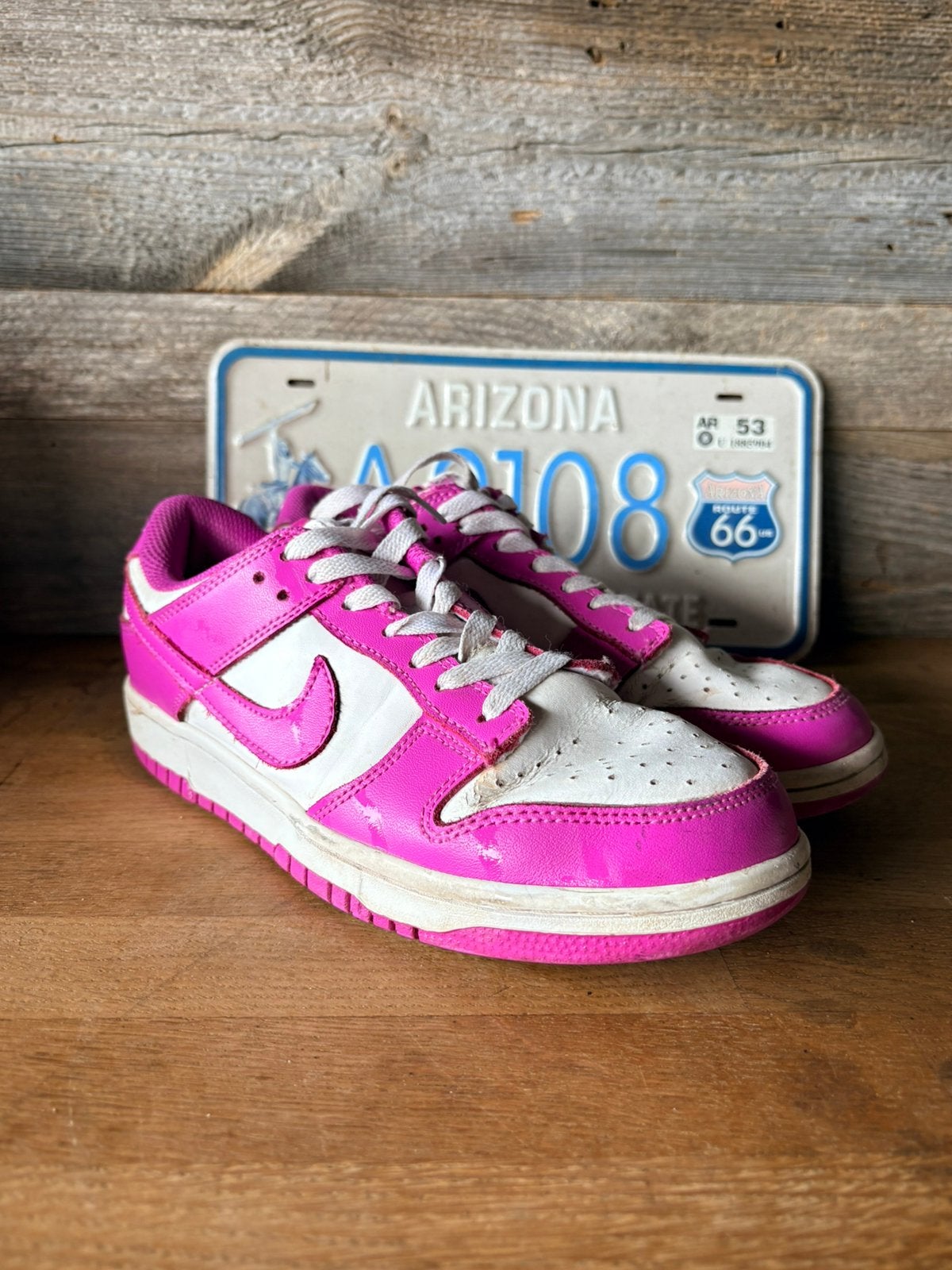 Nike Dunk Low Active Fuchsia Sneakers Women's White and Pink, Enlèvement ou Envoi, Comme neuf, Sneakers et Baskets