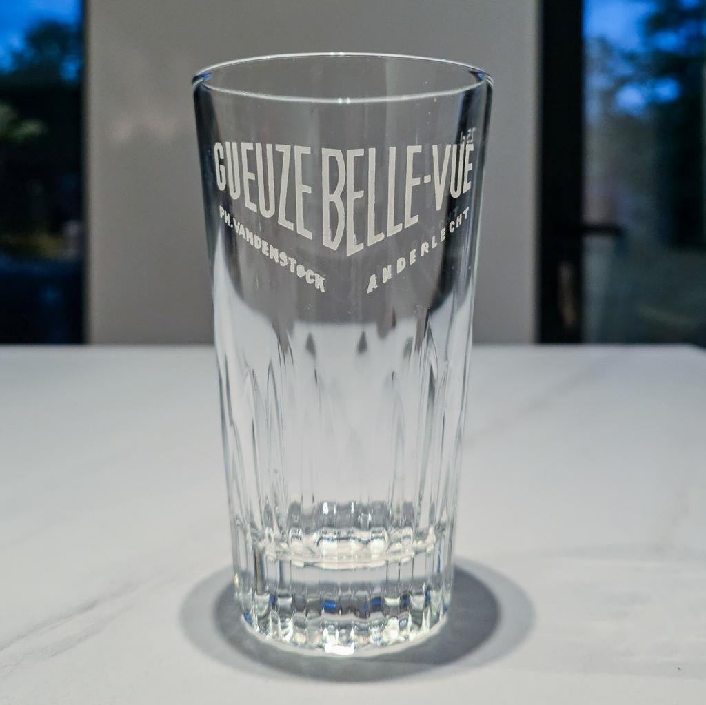 4 verres à Gueuze Belle-Vue, Enlèvement ou Envoi, Comme neuf, Verre à bière