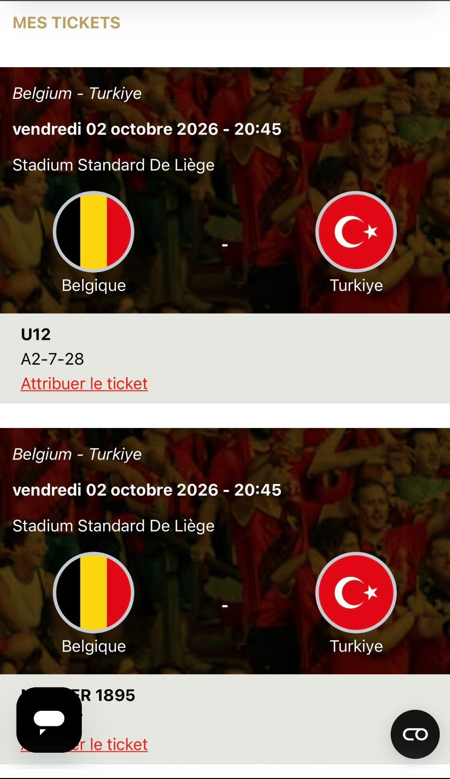 BELGIQUE - TURQUIE, Cartes en vrac, Deux personnes, Octobre