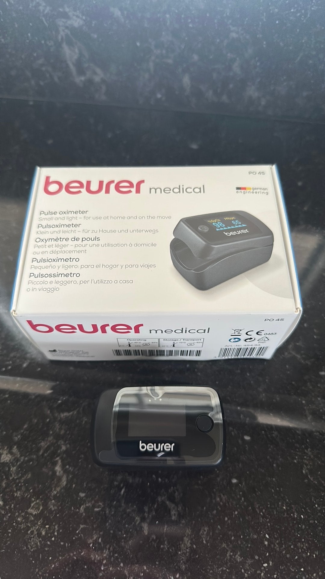 Beurer PO 45 pulsoximeter, Diversen, Ophalen of Verzenden, Zo goed als nieuw