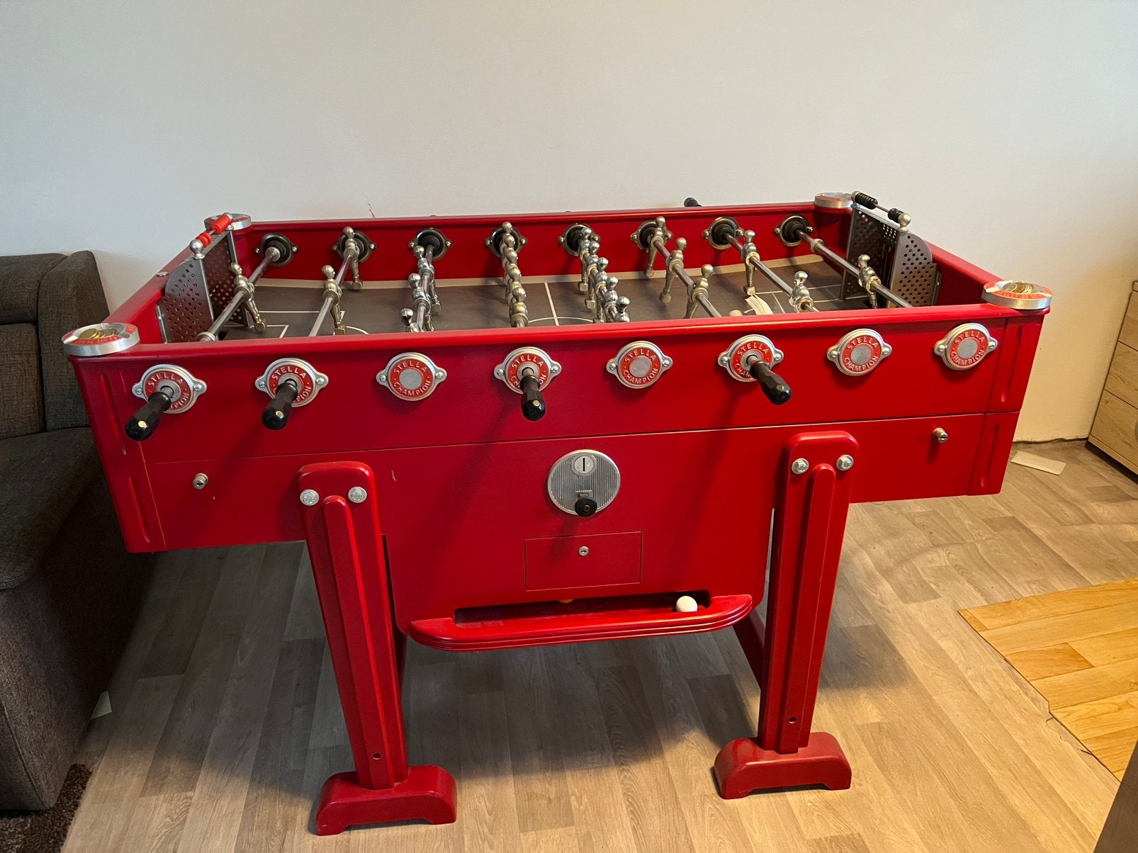 Babyfoot stella champion - retro voetbal tafel, Ophalen, Zo goed als nieuw