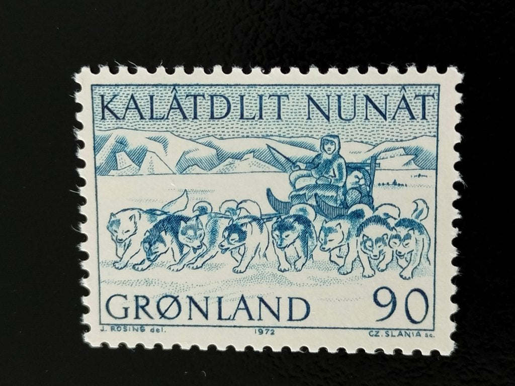 Groenland 1971 - postbedeling per hondenslee **, Verzenden, Denemarken, Postfris