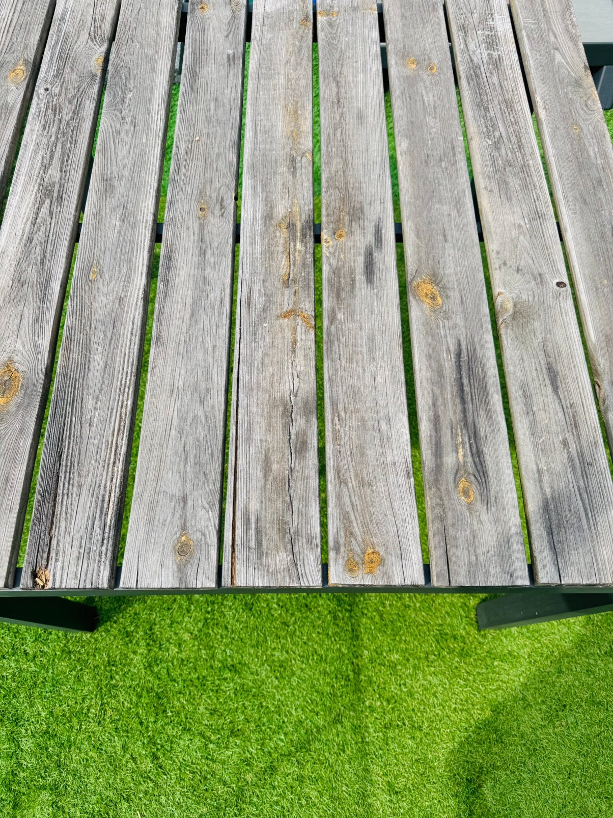 compacte terrastafel van 90 x 90 cm, Tuin en Terras, Ophalen, Zo goed als nieuw, Aluminium