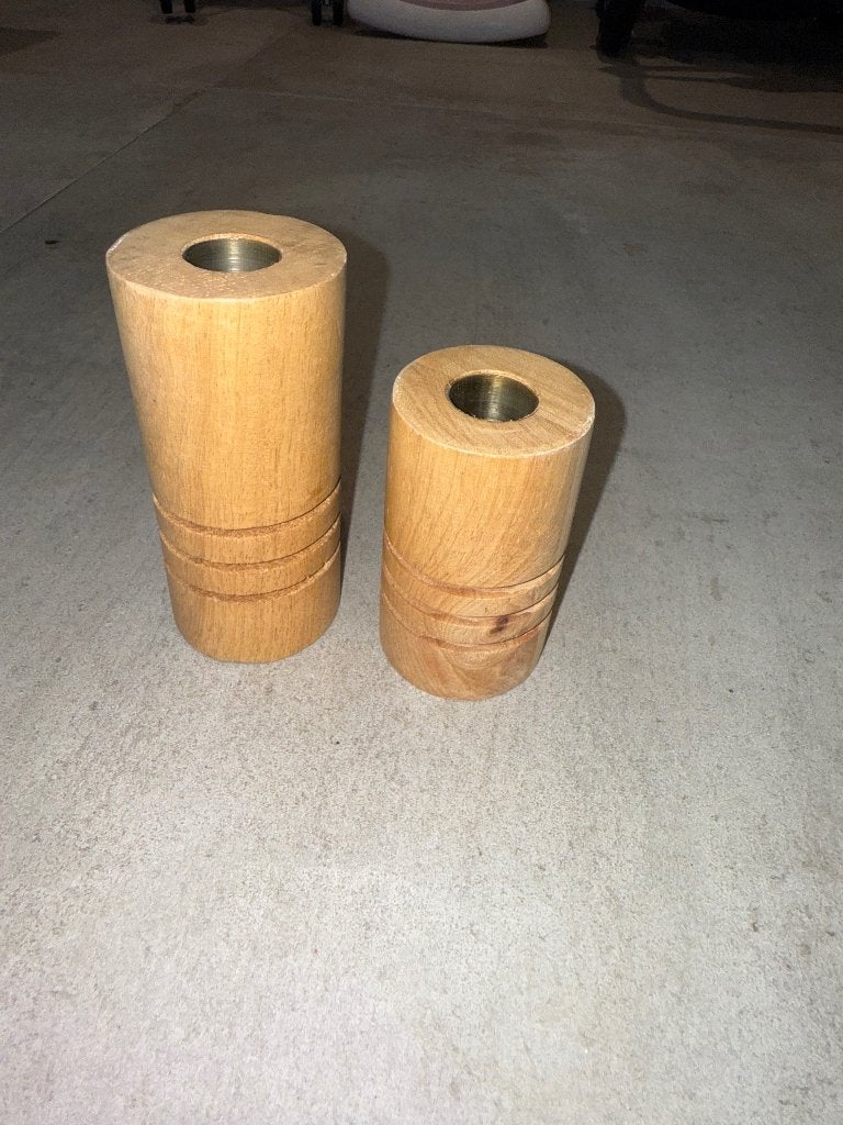 2 bougeoirs Casa en bois, Neuf, Enlèvement ou Envoi, Beige, Bois