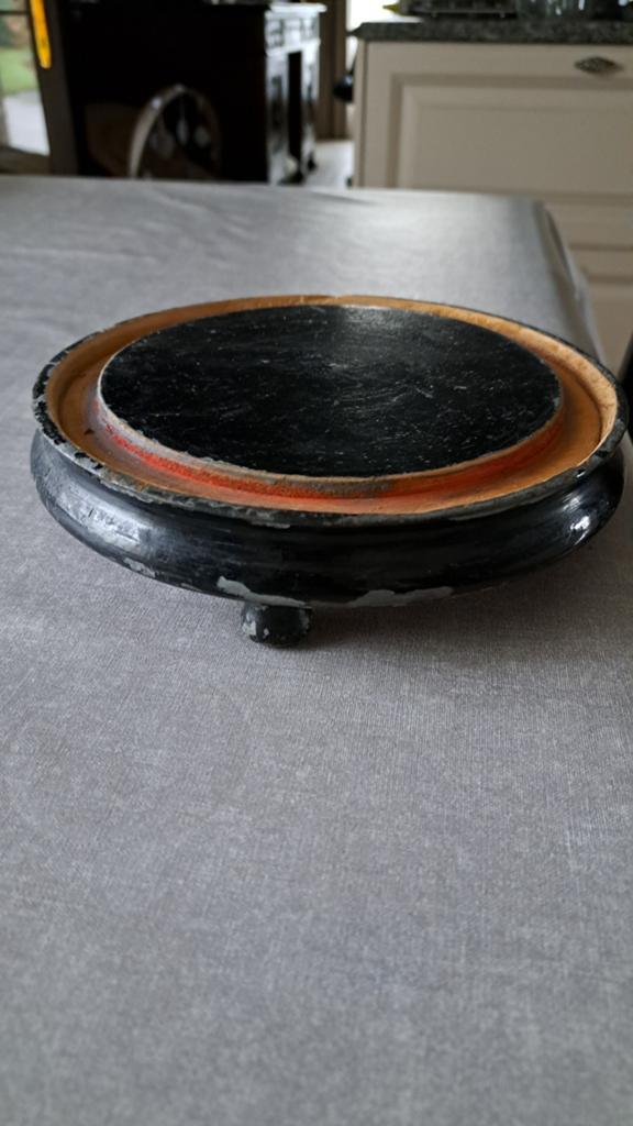 oude voet van een stolp (glas gebroken ), Antiek en Kunst, Ophalen of Verzenden