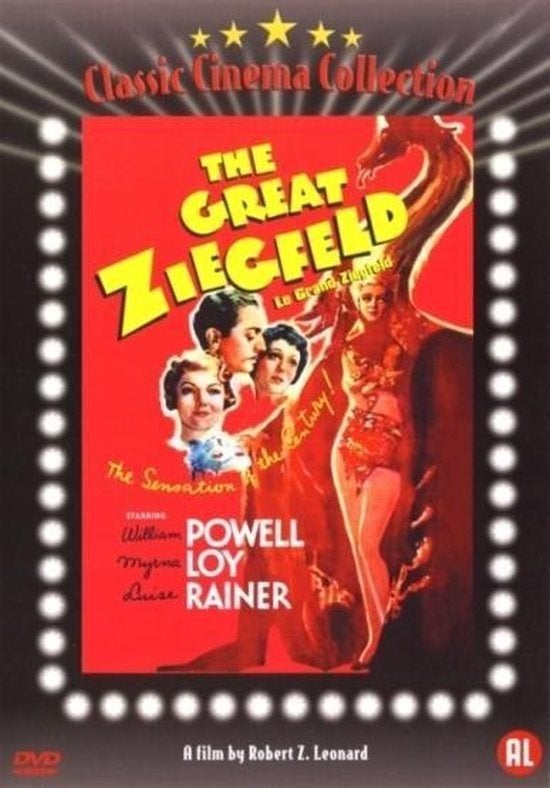 The great Ziegfeld met William Powell, Myrna Loy,, CD & DVD, DVD | Classiques, Enlèvement ou Envoi, Anglais, Tous les âges, Drame