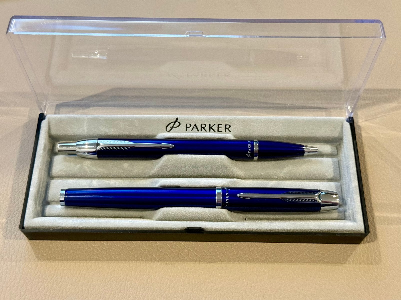 Parker IM Blue CT Giftset + 5 Quink patronen * Ongebruikt, Pennenset, Parker, Nieuw, Met doosje