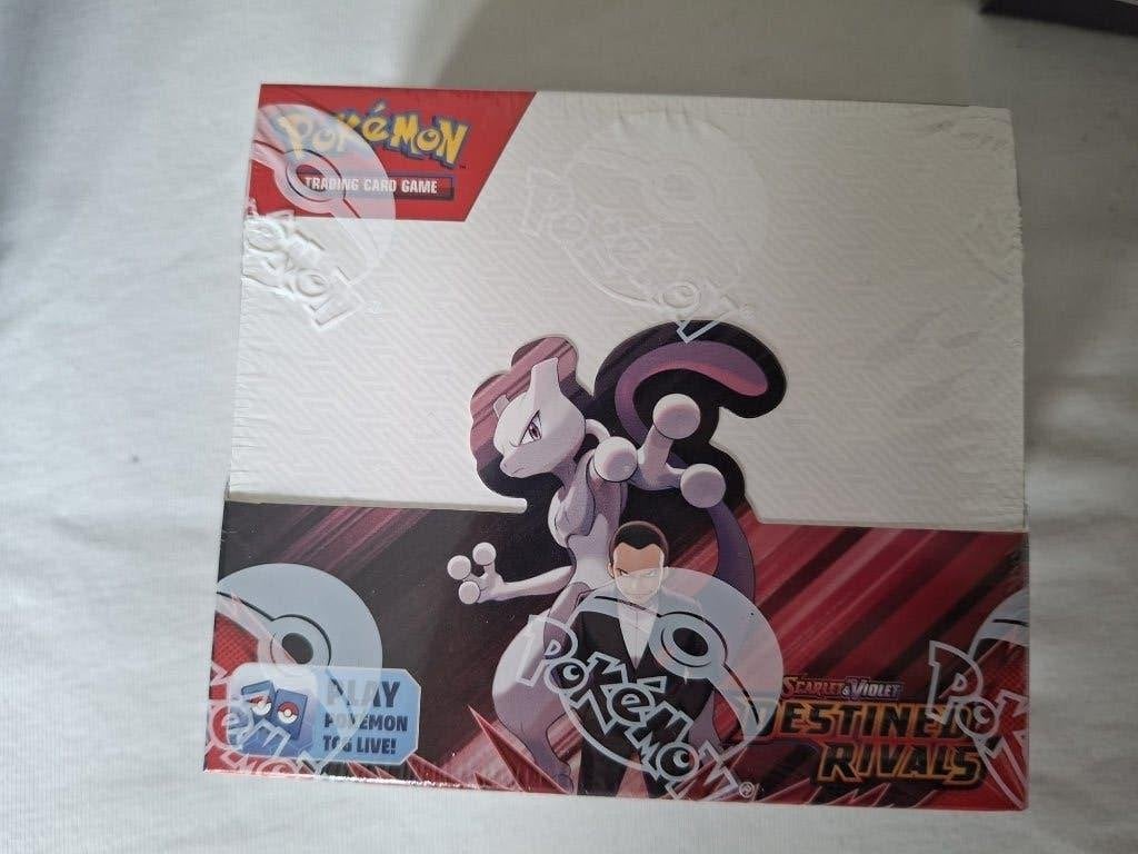 Pokemon Destined rivals Boosterbox met scheur, Hobby en Vrije tijd, Ophalen of Verzenden, Nieuw, Boosterbox