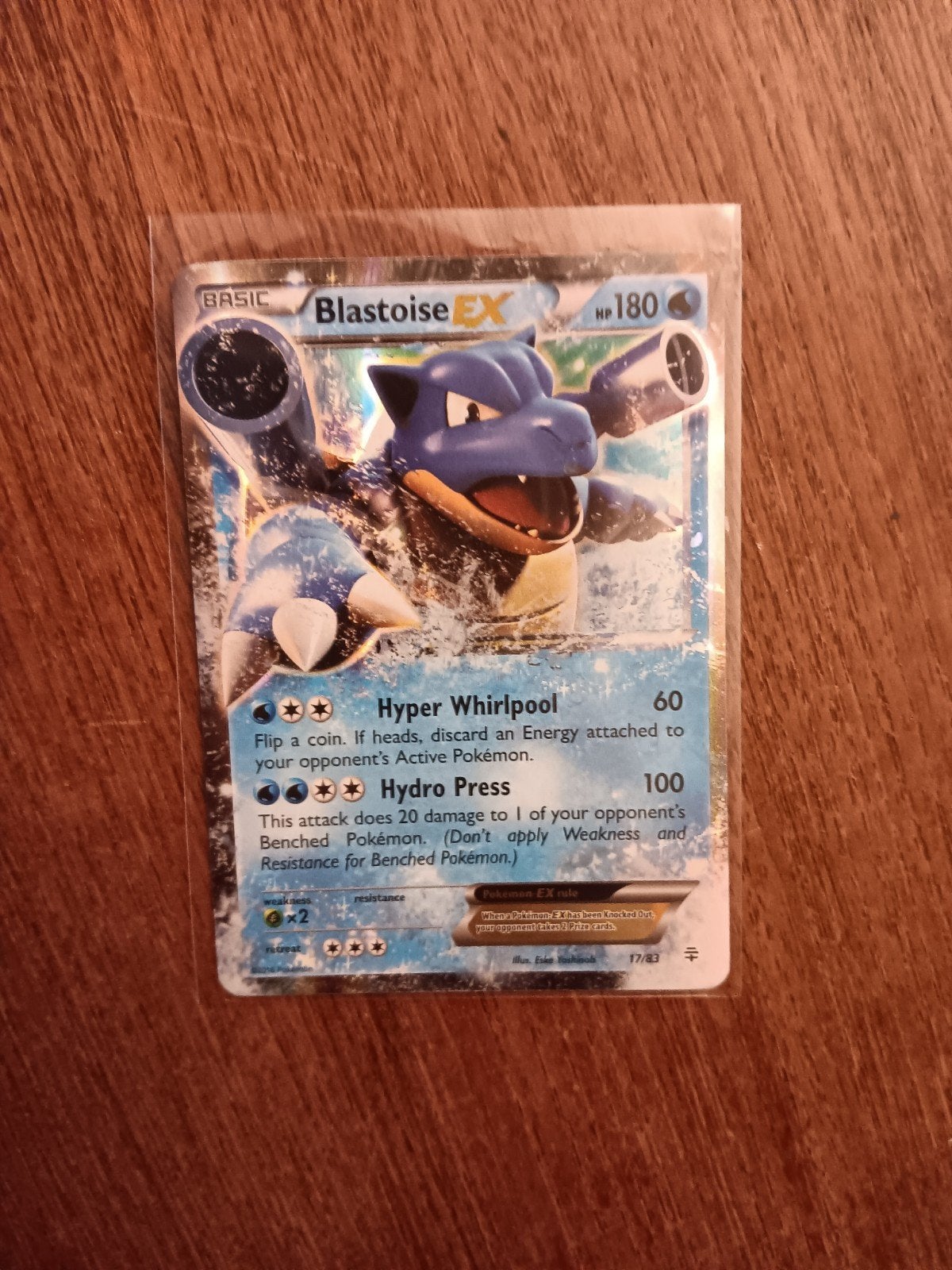 Carte Pokémon Blastoise EX, Enlèvement, Comme neuf, Cartes en vrac, Foil