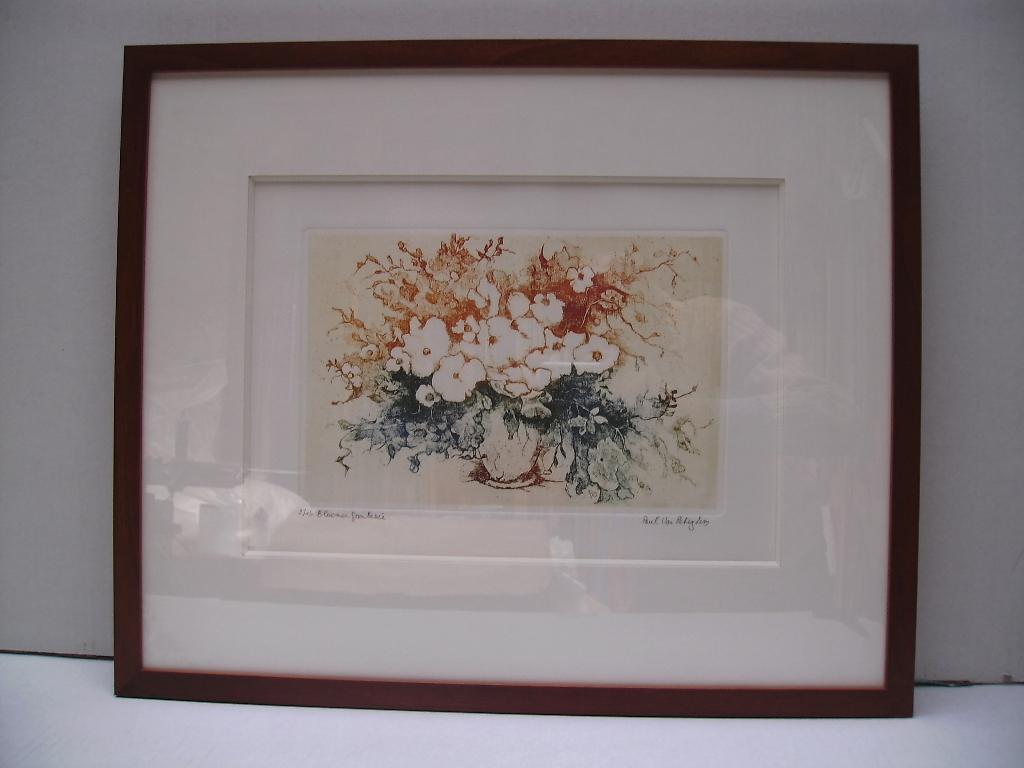 etsen kleur - Paul Van Peteghem, Antiek en Kunst, Ophalen, Flora en Fauna, Ets, Origineel