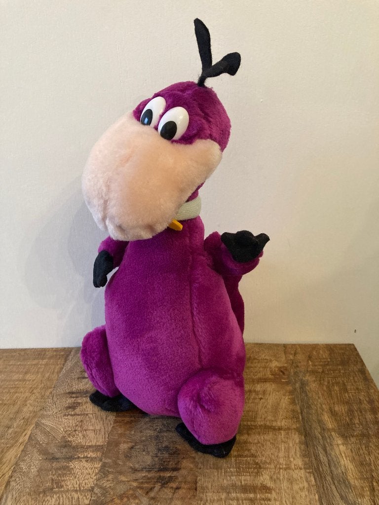 Paars dino knuffel - The Flintstones, Enfants & Bébés, Jouets | Peluches, Utilisé, Albert Heijn, Moyen (20 à 80 cm), Violet, Enlèvement ou Envoi
