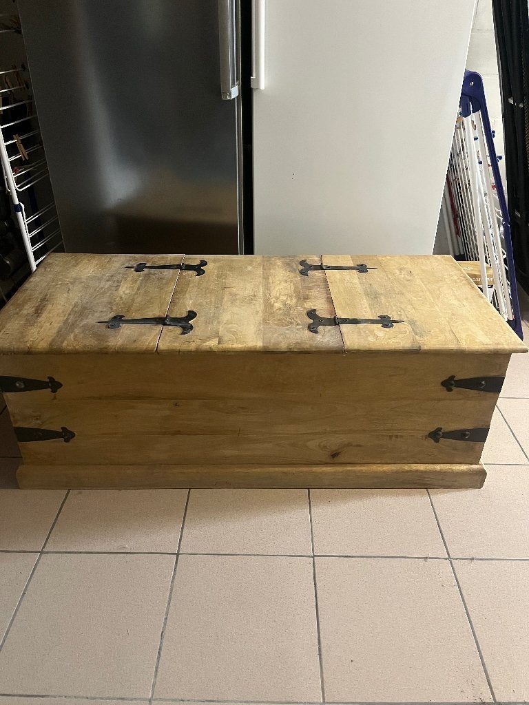 Houten kist, Huis en Inrichting, Woonaccessoires | Kisten, Ophalen, Gebruikt, 100 tot 150 cm, 5 – 50