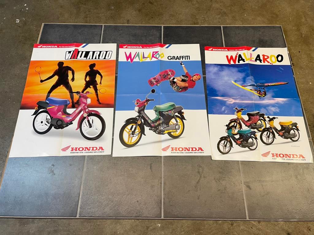 Honda wallaroo poster, Fietsen en Brommers, Ophalen of Verzenden, Zo goed als nieuw