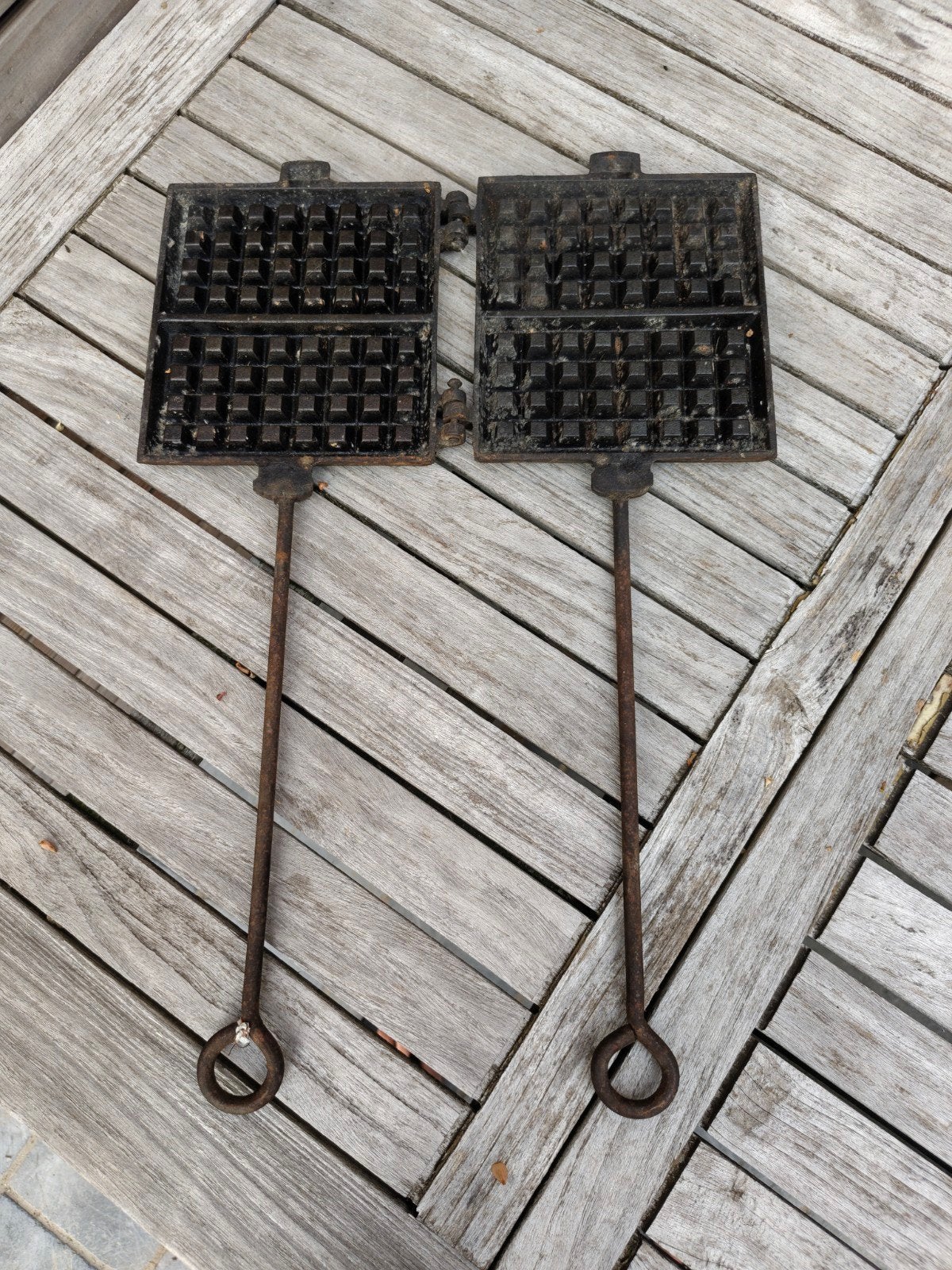 dubbel gietijzeren wafelijzer, Ophalen of Verzenden
