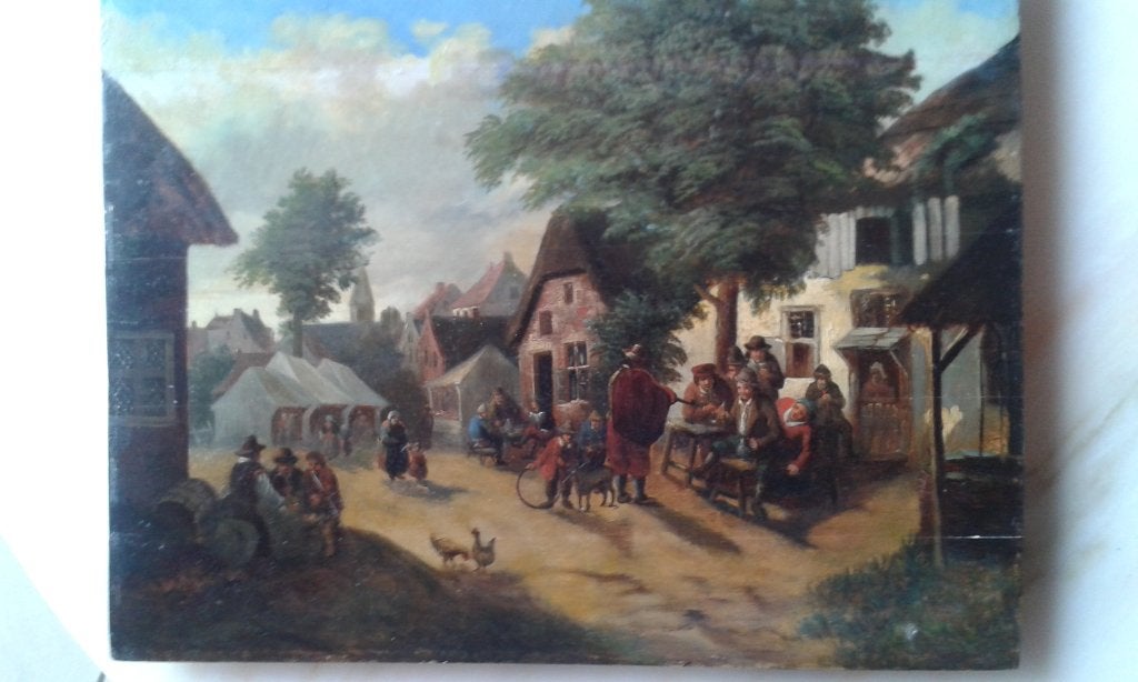 tableau, Antiquités & Art, Art | Peinture | Classique, Peint à la main, Enlèvement ou Envoi, Peinture à l'huile, Panneau