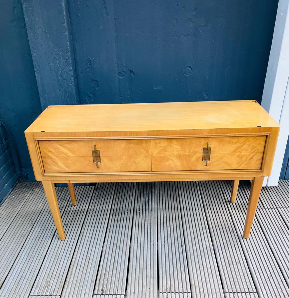 Mooie vintage ladekast. Blond fineer, Antiquités & Art, Antiquités | Meubles | Armoires, Enlèvement