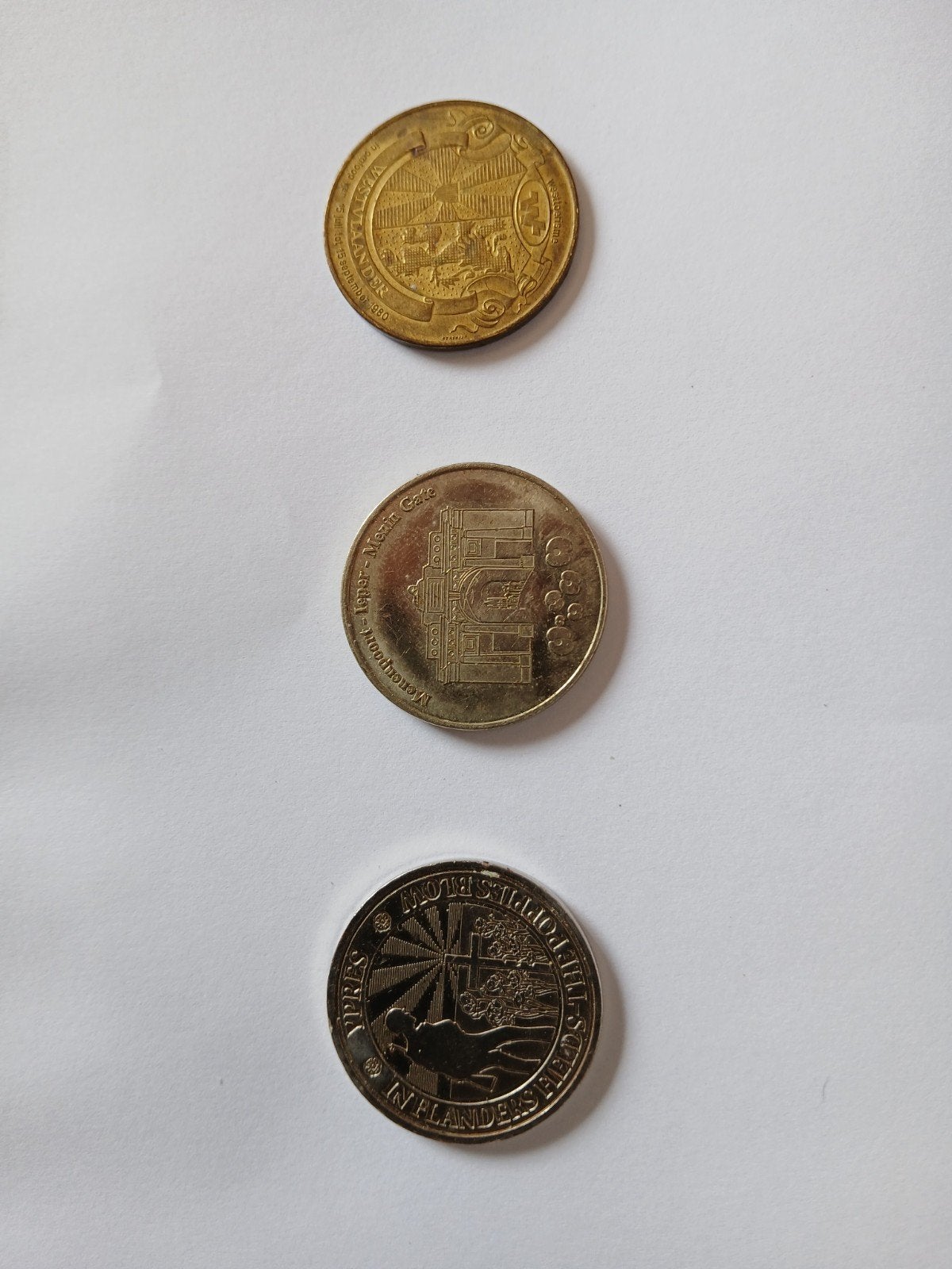 Set collectiemunten., Ophalen