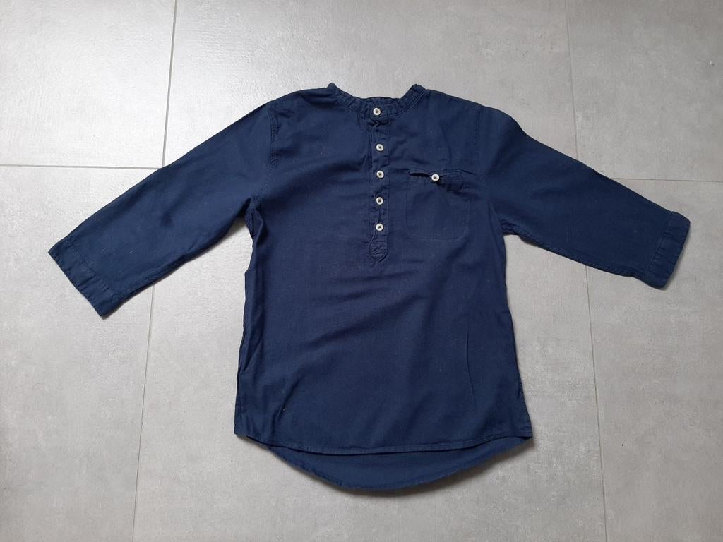 M128: hemdje zara, Kinderen en Baby's, Kinderkleding | Maat 128, Overhemd of Blouse, Ophalen of Verzenden, Zo goed als nieuw, Zara