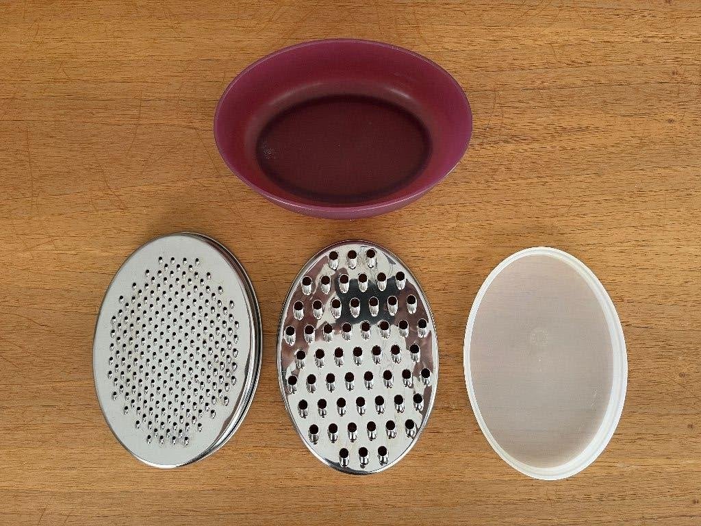 Rasp met bakje, set van 4, Avec couvercle, Enlèvement ou Envoi, Utilisé, Autres types