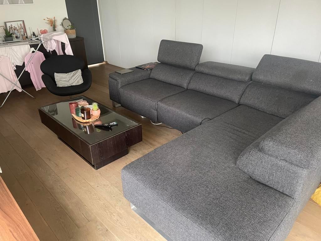 Canapé, tissu avec fauteuil inclinable électrique, Enlèvement, Utilisé, Tissus