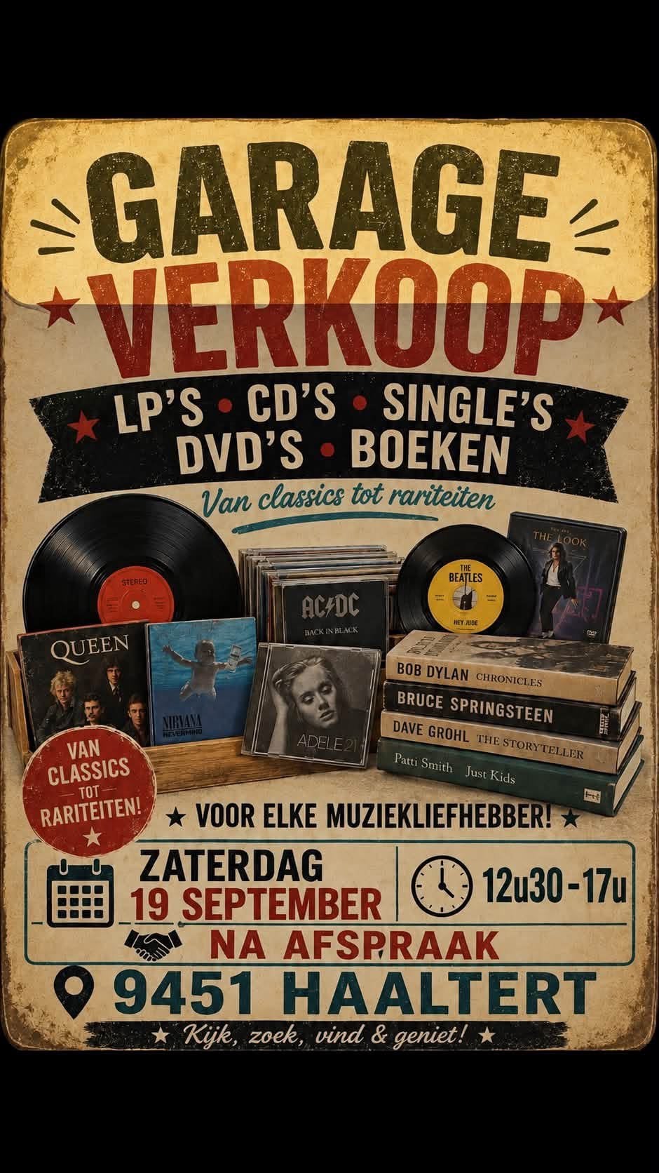 GARAGEVERKOOP 19 SEPTEMBER/LP/CD/SINGLES& Boeken, Ophalen, Zo goed als nieuw, LP